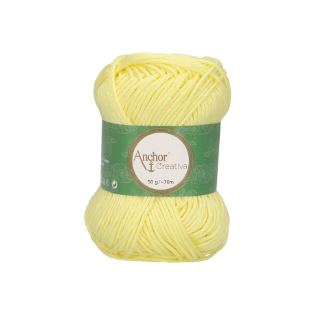 Novelo de Linha Creativa nº 8, cor 100 amarelo Novelo de Linha Creativa nº 8, cor 100 amarelo